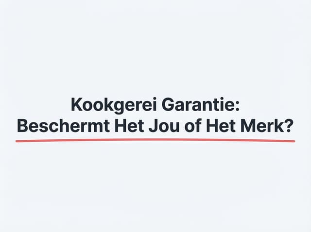 Kookgerei Garantie: Beschermt Het Jou of Het Merk?